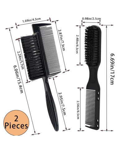 Cepillo de Peluquería 2 en 1 OULIGET Doble Cabeza Negro