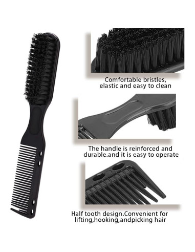 Cepillo de Peluquería 2 en 1 OULIGET Doble Cabeza Negro