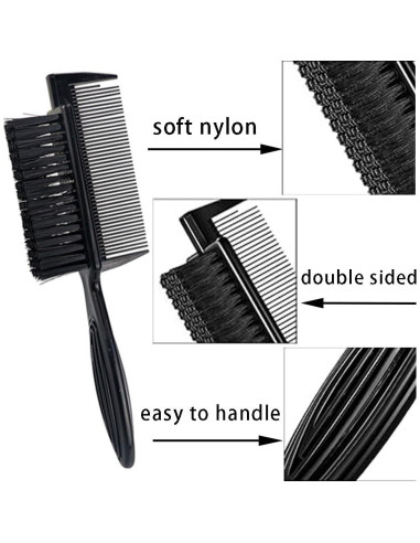 Cepillo de Peluquería 2 en 1 OULIGET Doble Cabeza Negro