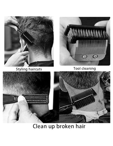 Cepillo de Peluquería 2 en 1 OULIGET Doble Cabeza Negro