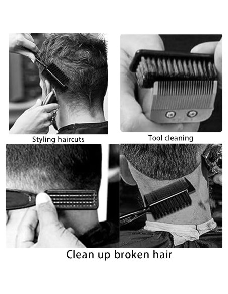 Cepillo de Peluquería 2 en 1 OULIGET Doble Cabeza Negro