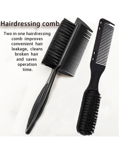 Cepillo de Peluquería 2 en 1 OULIGET Doble Cabeza Negro