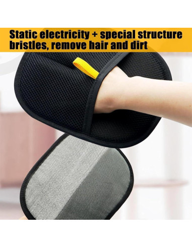 Guantes de Aseo Electroestáticos CZMYCBG para Mascotas - Negro