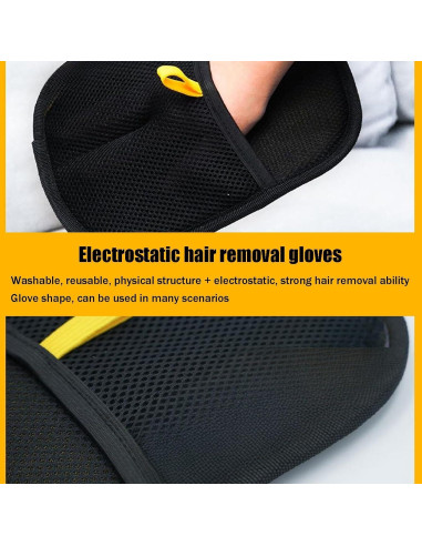 Guantes de Aseo Electroestáticos CZMYCBG para Mascotas - Negro