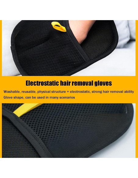 Guantes de Aseo Electroestáticos CZMYCBG para Mascotas - Negro