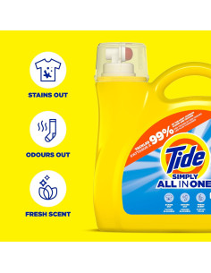 Detergente Líquido Tide Simply 4.76L Brisa Refrescante 128 Lavados 2