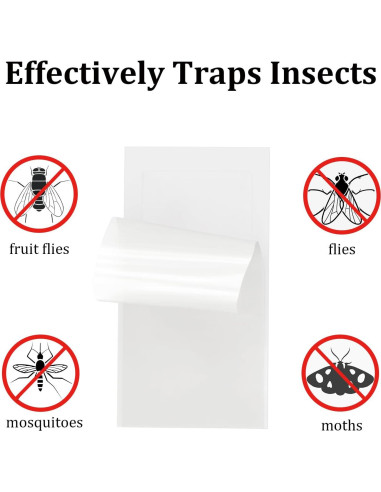 40 Recargas Tarjetas de Pegamento Dichroma para Trampa Insectos