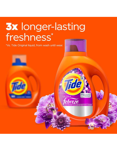 Detergente Líquido Tide Plus Freshness Febreze 2.48L HE