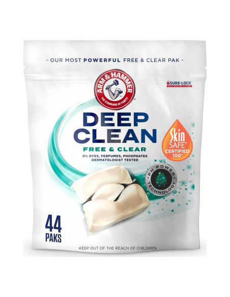 Detergente de Ropa ARM & HAMMER 44 Paks Concentrado Libre de Fragancias