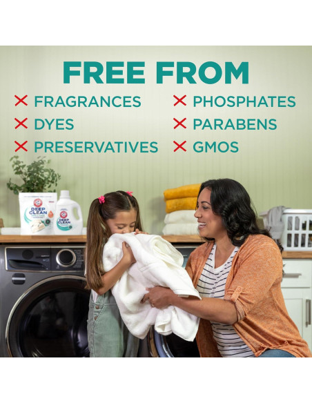 Detergente de Ropa ARM & HAMMER 44 Paks Concentrado Libre de Fragancias