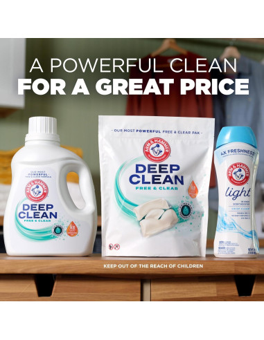 Detergente de Ropa ARM & HAMMER 44 Paks Concentrado Libre de Fragancias