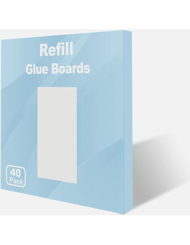 40 Recargas Tarjetas de Pegamento Dichroma para Trampa Insectos