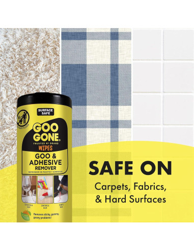 Toallitas de Limpieza Goo Gone - 24 Unidades Eliminador de Adhesivos