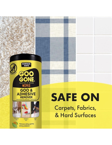 Toallitas de Limpieza Goo Gone - 24 Unidades Eliminador de Adhesivos
