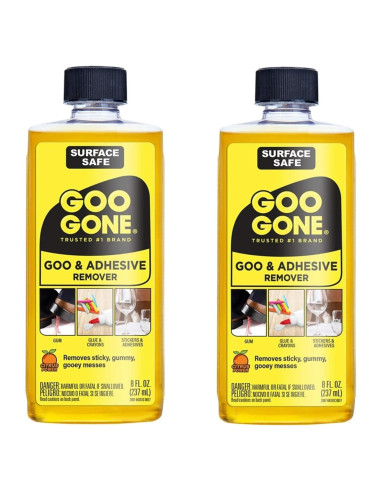 Goo Gone Original 8 Oz - Removedor de Adhesivos Seguro - Paquete de 2