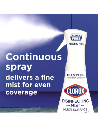 Paquete de limpieza Clorox Mist 473 ml y toallitas desinfectantes