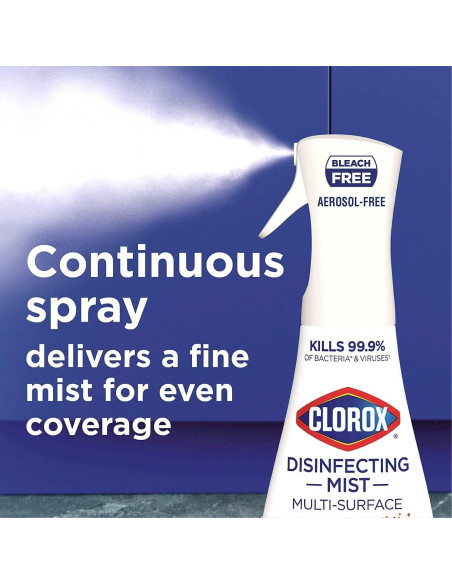 Paquete de limpieza Clorox Mist 473 ml y toallitas desinfectantes