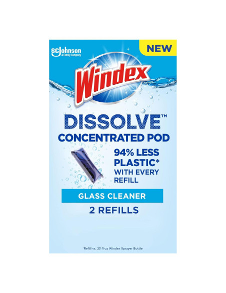 Windex Dissolve Recarga 2 Cápsulas Limpiador Vidrios 768ml