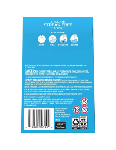 Windex Dissolve Recarga 2 Cápsulas Limpiador Vidrios 768ml