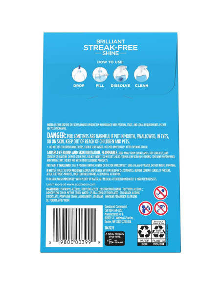 Windex Dissolve Recarga 2 Cápsulas Limpiador Vidrios 768ml