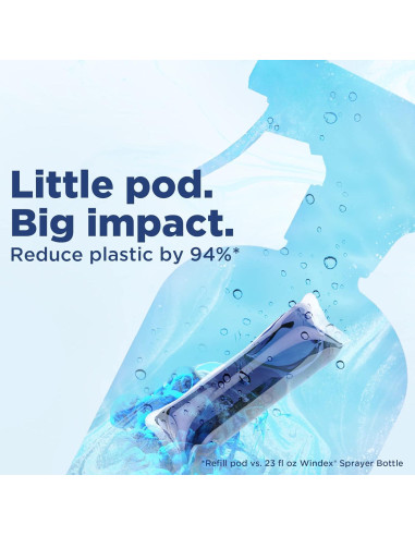 Windex Dissolve Recarga 2 Cápsulas Limpiador Vidrios 768ml