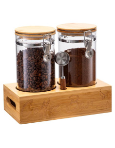 Juego de Tarros de Almacenamiento de Café Spreccio 2x1.42L