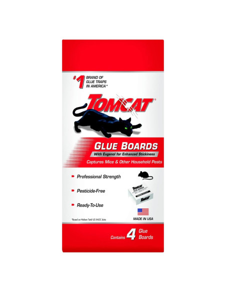 Tableros de Pegamento Tomcat para Ratones y Cucarachas - 4 Unidades