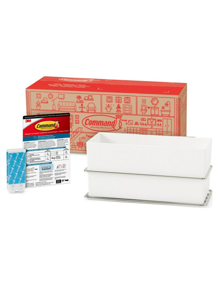 Organizador de Pared Command para Baño con Tiras Resistentes al Agua