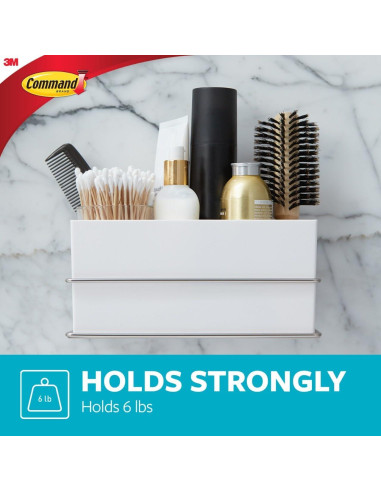Organizador de Pared Command para Baño con Tiras Resistentes al Agua