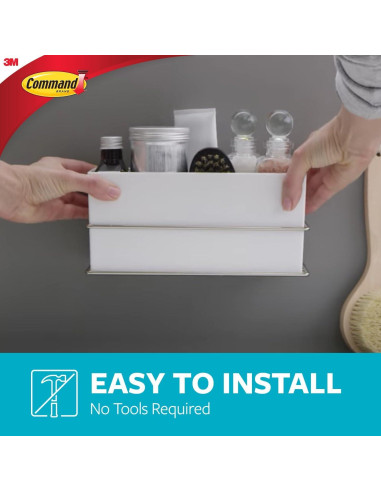 Organizador de Pared Command para Baño con Tiras Resistentes al Agua