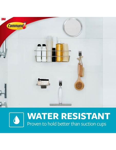 Organizador de Pared Command para Baño con Tiras Resistentes al Agua