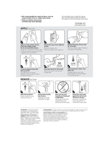 Tiras de Recarga para Exterior Command 17615AW, 4 Piezas, Blanco