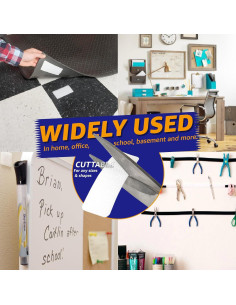 16 Juegos Tiras Adhesivas Gancho y Bucle BESTAPE 7.5x2.5cm 2