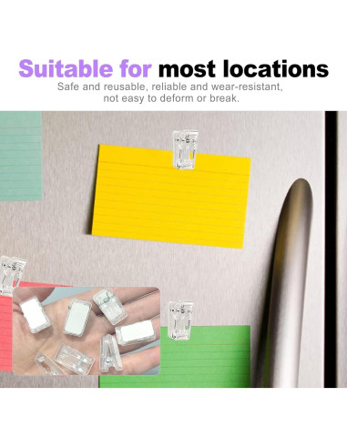 30 Clips Adhesivos Transparentes ZeriLion para Pared - Ganchos Multi-Superficie