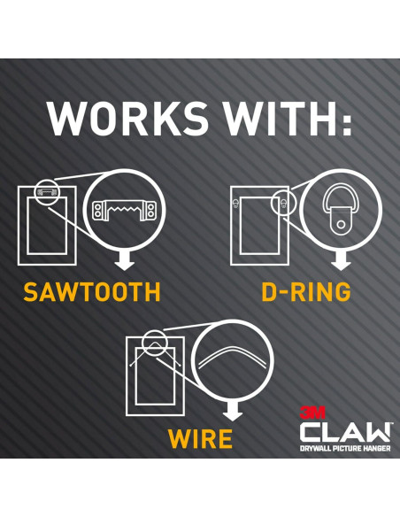 Kit Colgadores Imágenes 3M CLAW y Tiras Command, 20.4 kg