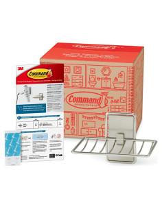 Plato de Jabón Command Niquel Satinado para Ducha - 1 Soporte