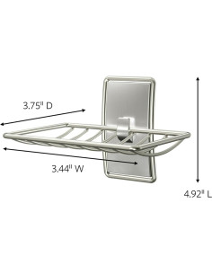 Plato de Jabón Command Niquel Satinado para Ducha - 1 Soporte 2