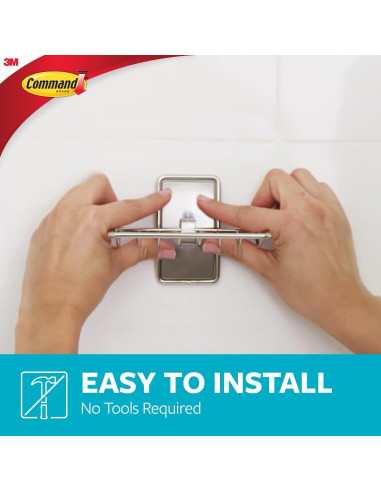 Plato de Jabón Command Niquel Satinado para Ducha - 1 Soporte