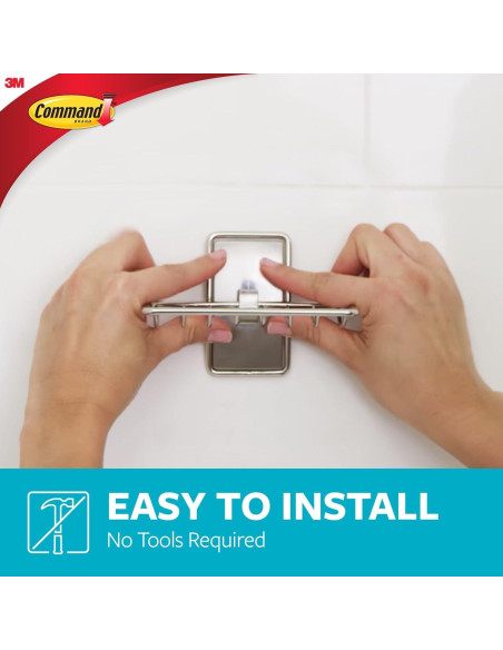 Plato de Jabón Command Niquel Satinado para Ducha - 1 Soporte