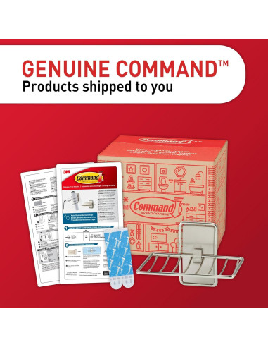 Plato de Jabón Command Niquel Satinado para Ducha - 1 Soporte