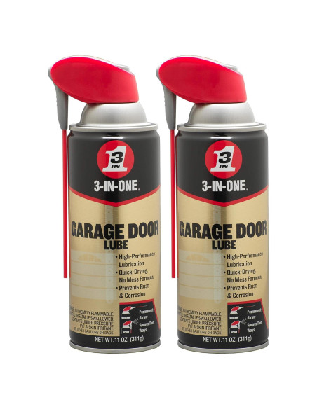 Lubricante Profesional 3-IN-ONE para Puertas de Garaje 311g Doble