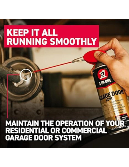 Lubricante Profesional 3-IN-ONE para Puertas de Garaje 311g Doble