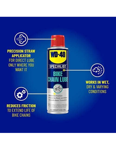 Lubricante y Limpiador para Cadenas de Bicicleta WD-40 650ml