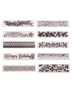 10 Plantillas de Embossing QSZKeer para Scrapbook y Tarjetas