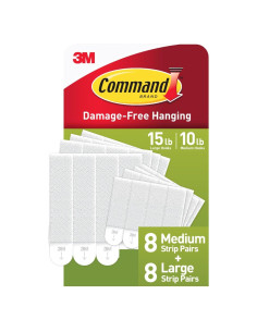 Tiras de Colgar Imágenes Command Blancas 16 Pares Sin Daños