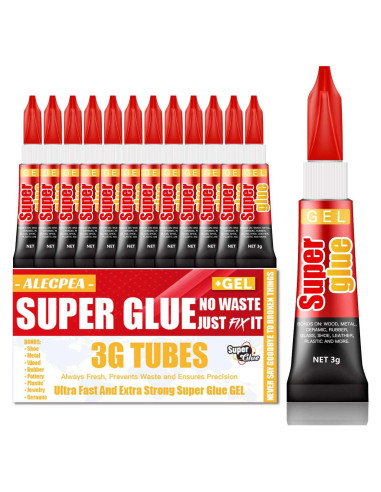 Pegamento en Gel Multiusos ALECPEA 3g x 12 Unidades Rápido