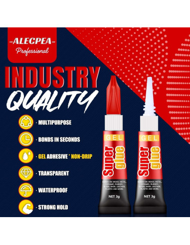 Pegamento en Gel Multiusos ALECPEA 3g x 12 Unidades Rápido