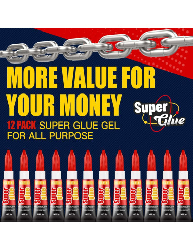 Pegamento en Gel Multiusos ALECPEA 3g x 12 Unidades Rápido