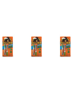 Gorilla Super Glue Gel 3 Tubos 6ml Transparente Alta Viscosidad