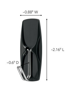 Ganchos de Palanca Negra Mediana Command para Exteriores - 2 Piezas 2